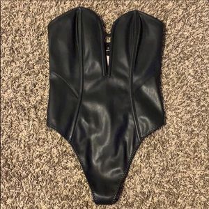 Victoria's Secret faux leather bustier